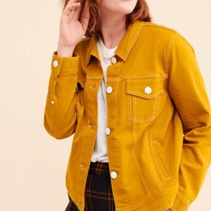 ModCloth Mineral Yellow Denim Jacket S